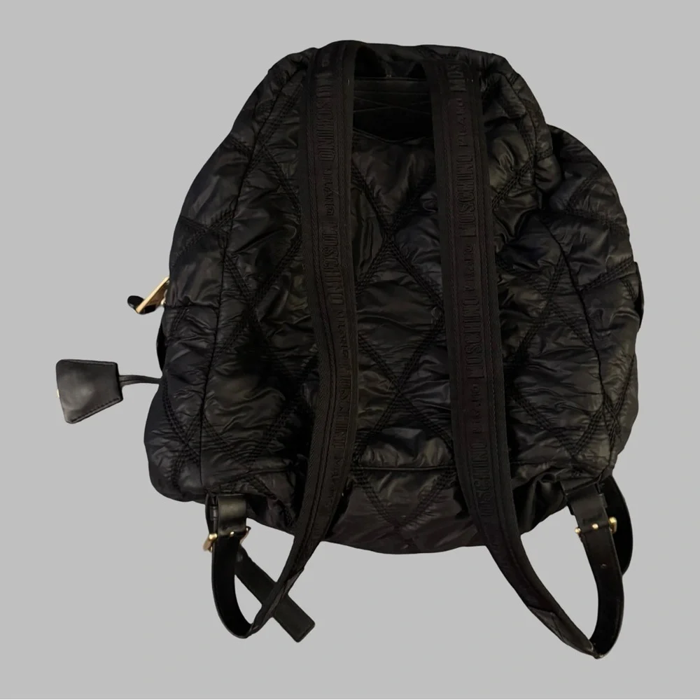 MOSCHINO Couture Black Quilted Nylon Backpack